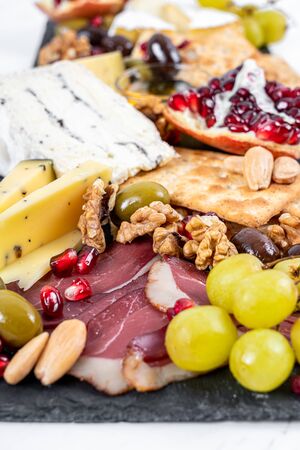 Food Platter on White Marbleの写真素材