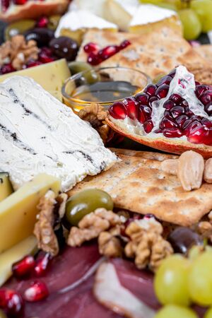 Food Platter on White Marbleの写真素材
