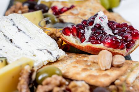 Food Platter on White Marbleの写真素材