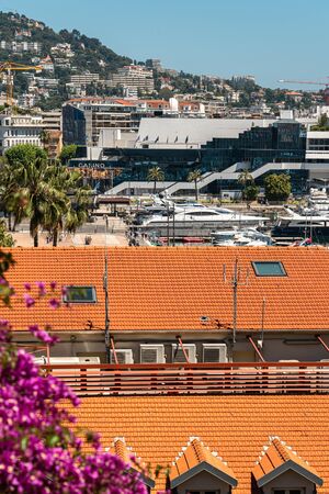 CANNES, FRANCE - JUNE 01, 2019: Aerial View Of Downtown City Of Cannesのeditorial素材