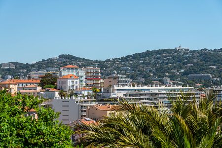 Aerial View Of Downtown City Of Cannes In Franceの写真素材