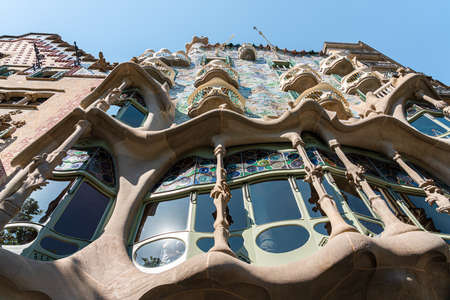 BARCELONA, SPAIN - JUNE 04, 2019: Casa Batllo designed by Antoni Gaudi is one of the main attractions in downtown Barcelona cityのeditorial素材