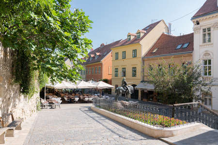ZAGREB, CROATIA - JULY 29, 2021: Busy Streets Of Downtown Zagreb City, People On Some Of The Most Important Landmark Avenues And Streetsのeditorial素材