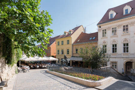 ZAGREB, CROATIA - JULY 29, 2021: Busy Streets Of Downtown Zagreb City, People On Some Of The Most Important Landmark Avenues And Streetsのeditorial素材