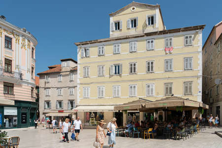 SPLIT, CROATIA - JULY 30, 2021: Busy Streets Of Downtown Old Center Of Split City, People On Some Of The Most Important Landmark Avenues And Streetsのeditorial素材