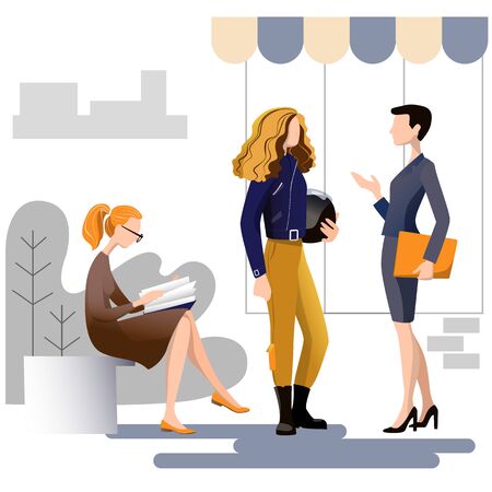 Women different profession character vector design.のイラスト素材