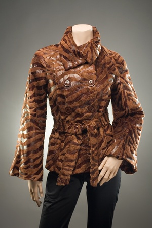 Fur coat on dummyの写真素材