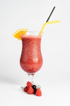 Berries Smoothie with fruitsの写真素材