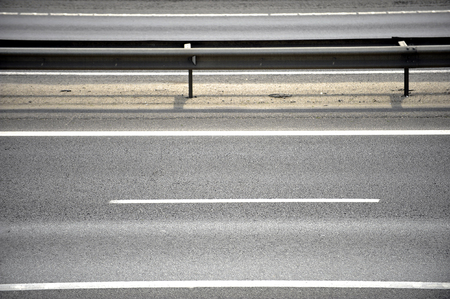 Empty two lane motorwayの写真素材
