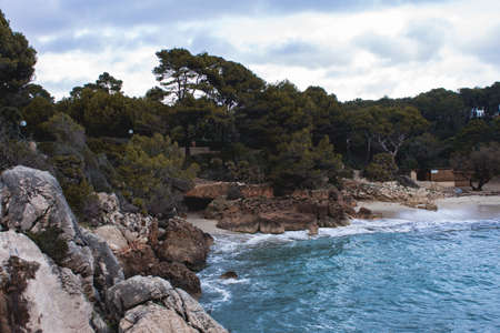 Cave at Cala Gat beach in Mallorca, Spain.