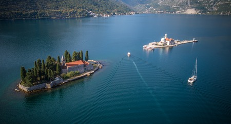 Island monastery St. George and Our Lady of the rocksの写真素材