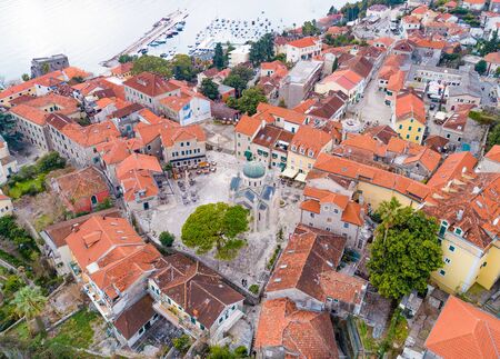 Herceg Novi, aerial view on city, Montenegroの写真素材