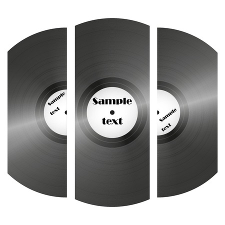 set of retro music vinyl records vector.のイラスト素材