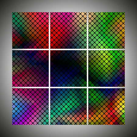  set of colorful design dotted backgrounds vectorのイラスト素材