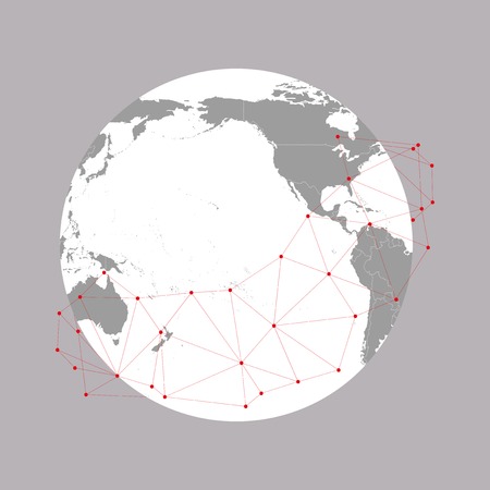 World globe Vector Illustration, background for communication のイラスト素材