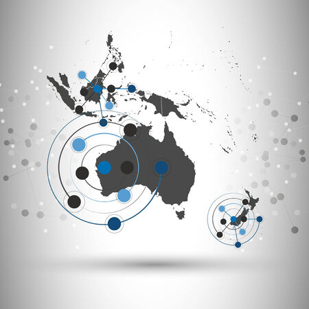Australia map background vector illustration, background for communication.のイラスト素材