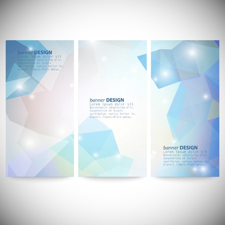 Set with polygonal abstract shapes, circles, lines and triangles.のイラスト素材