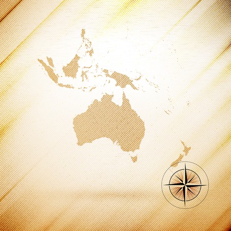 Australia map, wooden design background, vector illustration.のイラスト素材