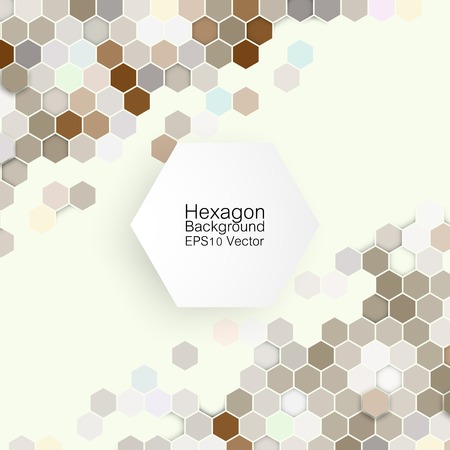 Geometric background, abstract hexagonal retro pattern vectorのイラスト素材