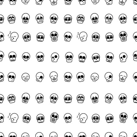 set of diferent icons skull vector illustrationのイラスト素材