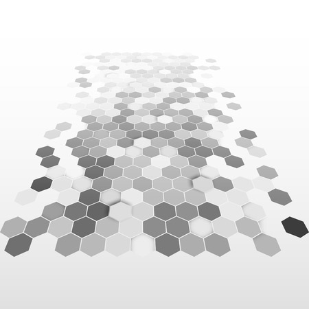 Geometric background, abstract hexagonal retro pattern vectorのイラスト素材