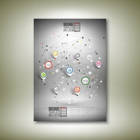 Abstract network. Brochure, flyer or report for businessのイラスト素材