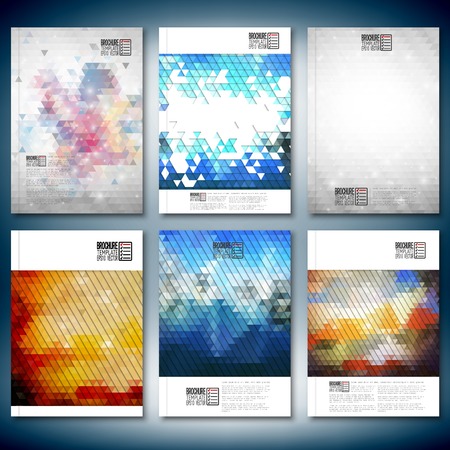 Abstract colored backgrounds, triangle design vector. Brochure, flyer or report for business, templates vector.のイラスト素材