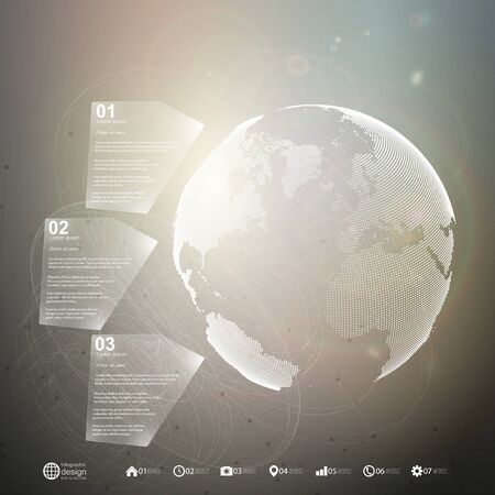 Infographic template for business design, abstract background.のイラスト素材