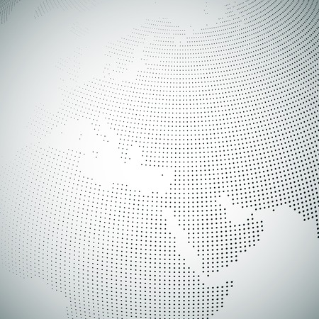 Dotted world globe, light design vector illustration.のイラスト素材