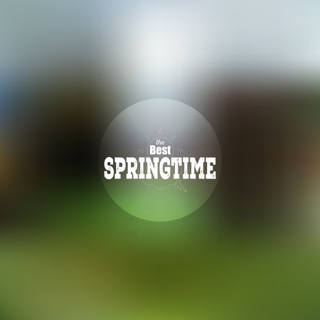 Spring time poster, vector web and mobile interface template. Blurred mesh background.のイラスト素材