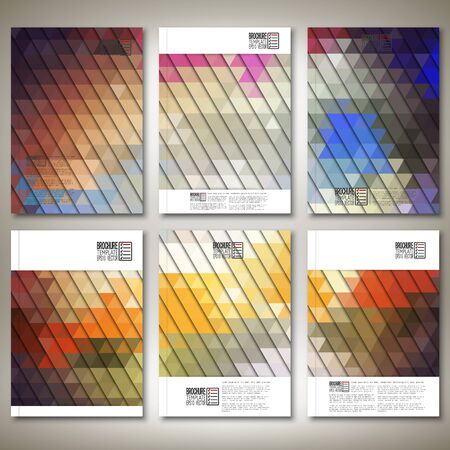 Abstract colored backgrounds, triangle design vector. Brochure, flyer or report for business, templates vector.のイラスト素材