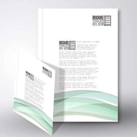 Colored wave background. Brochure, flyer or report for business, template vector.のイラスト素材