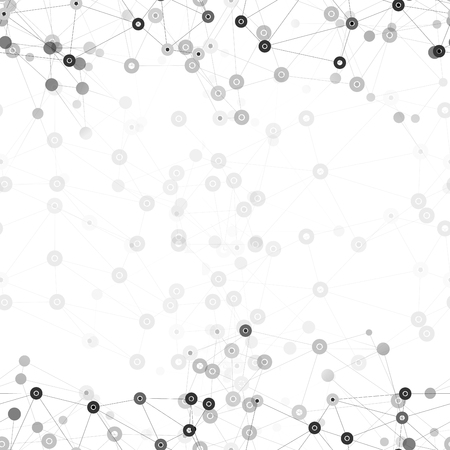 Molecule structure background, seamless pattern. Business template for webdesign, science design vector illustration.のイラスト素材