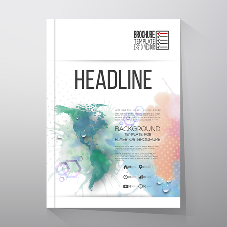 Abstract hand drawn watercolor background with place for text messageのイラスト素材