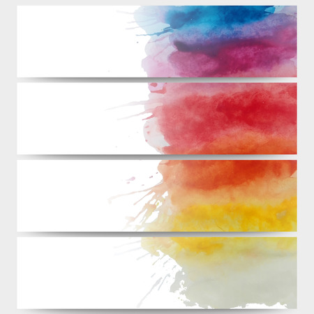 Abstract hand drawn watercolor background with empty place for text message, great composition for your design.のイラスト素材