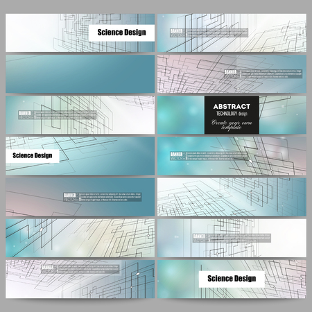 Set of modern vector banners. Abstract vector background of digital technologies, cyber space. Set of modern vector banners. Abstract vector background of digital technologies, cyber space.