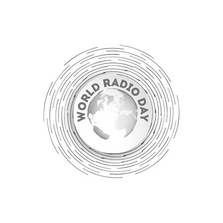 Vector illustration of world radio day icon.のイラスト素材