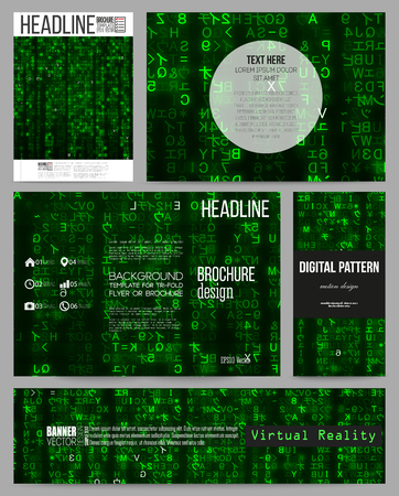 Set of business templates for presentation, brochure, flyer or booklet.のイラスト素材