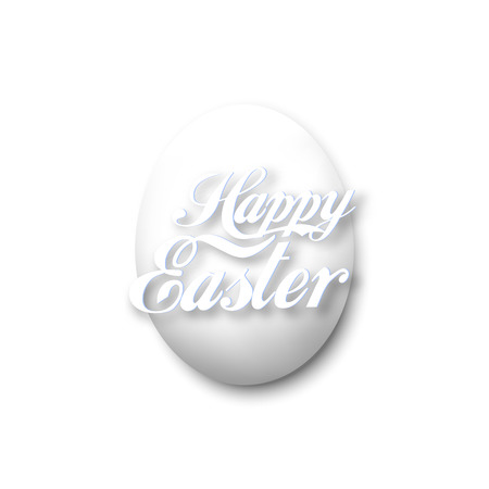 White egg isolated on white, vector illustation.のイラスト素材