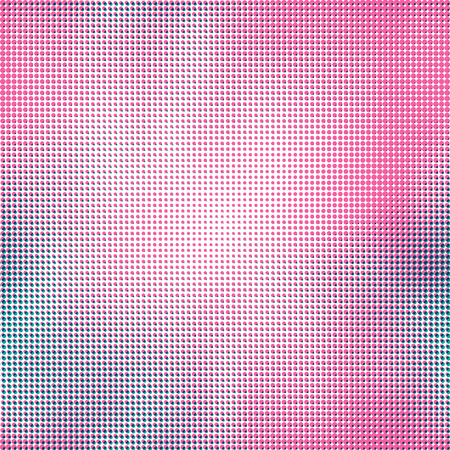 Halftone seamless vector background. Abstract halftone effect with colored dots on white background.のイラスト素材