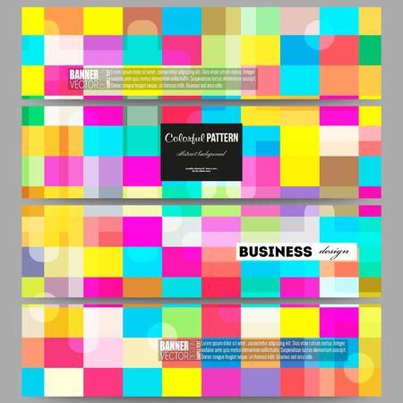 Set of modern vector banners.  Abstract colorful business background, modern stylish vector texture.のイラスト素材