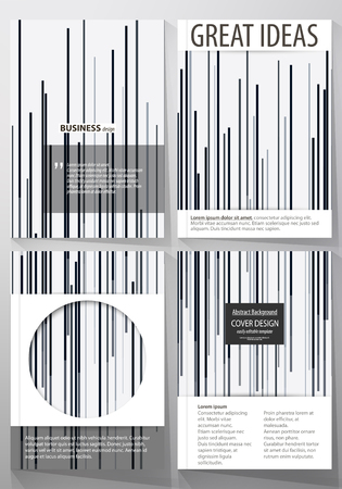 Business templates for brochure, magazine, flyer, booklet or annual report. Cover design template, easy editable vector, abstract flat layout in A4 size. Simple monochrome geometric pattern. Minimalistic background. Gray color shapes.のイラスト素材