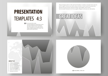The minimalistic abstract vector illustration of the editable layout of the presentation slides design business templates.のイラスト素材
