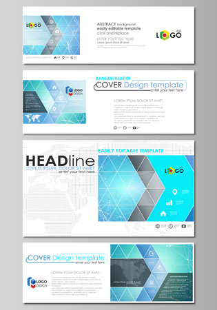 Social media and email headers set, modern banners. Business templates ...