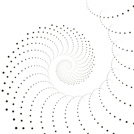 Geometric technology vector background. Abstract monochrome vortex trail. Vector illustration.のイラスト素材