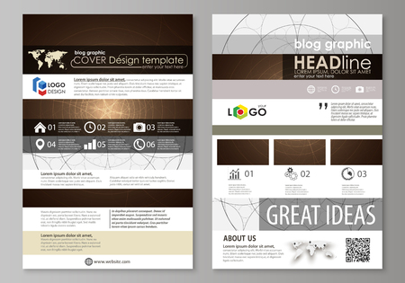 Blog graphic business templates. Page website design template, easy editable abstract vector layout. Alchemical theme. Fractal art background. Sacred geometry. Mysterious relaxation patternのイラスト素材