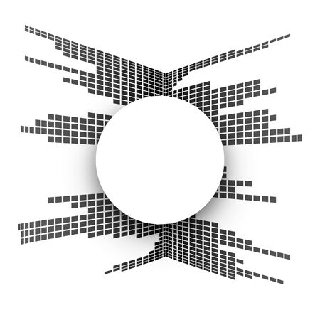 The vector illustration of the editable layout of banner design templates. Abstract big data visualization concept backgrounds with cubes.のイラスト素材