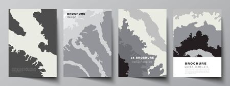 Vector layout of A4 cover mockups design template for brochure, flyer layout, booklet, cover design,...