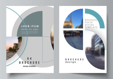 Vector layout of A4 cover mockups design templates for brochure, flyer layout, booklet, cover...