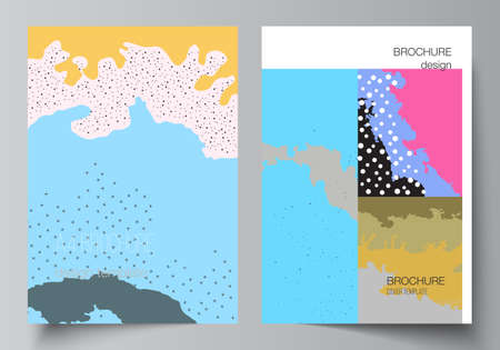 Vector layout of A4 cover mockups design templates for brochure, flyer layout, cover design, book...